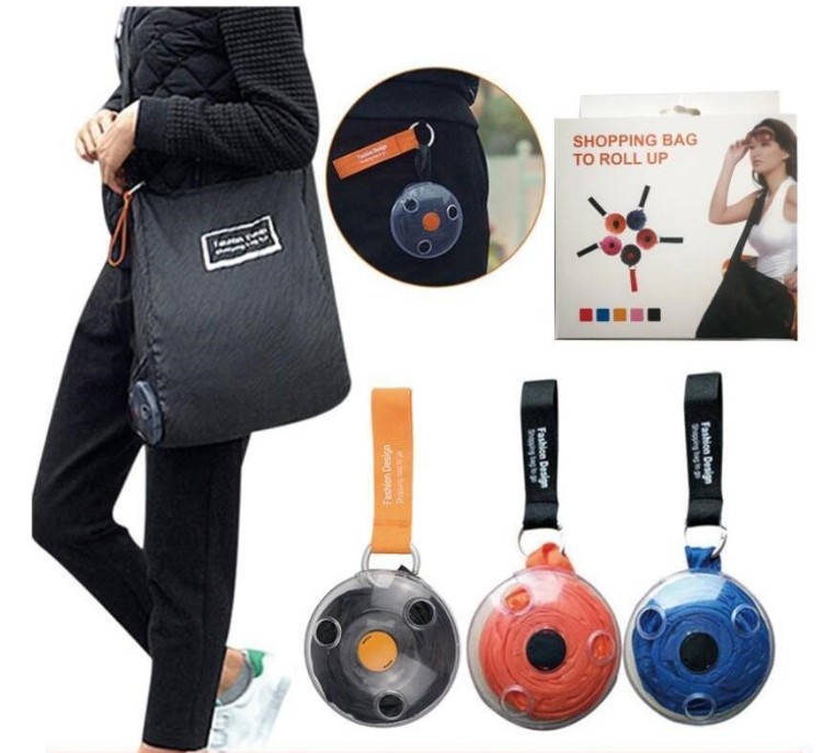 Bargain Price Portable Foldable Roll-Up Shopping Tote Bag