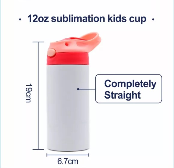 12OZ.Vacuum Insulated Stainless Steel Straight Sublimation Blanks Tumbler Water Bottle view 3