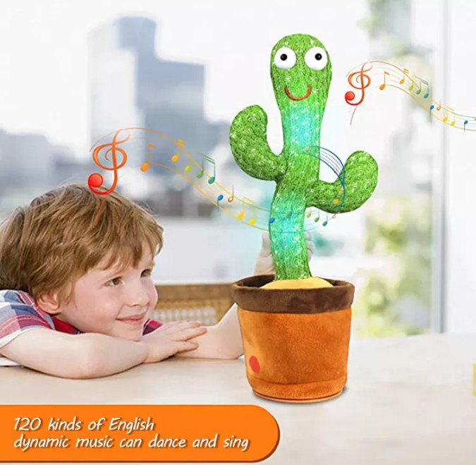 Smart Electronic Plush Toys Funny Singing Talking Record Repeating Electronic Plush Cactus Toys