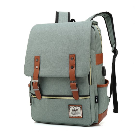 Vintage Fashion Canvas Travel Backpack view 6