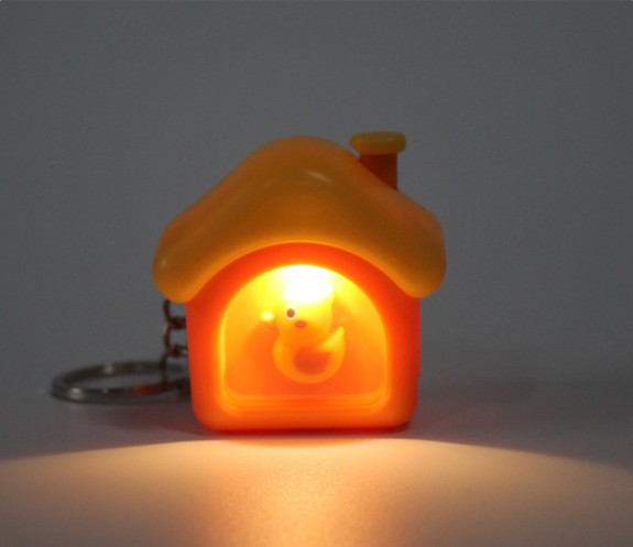 Custom Economy Cute Flashlight Keychain With Sound