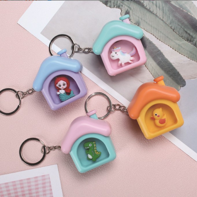Custom Economy Cute Flashlight Keychain With Sound view 2