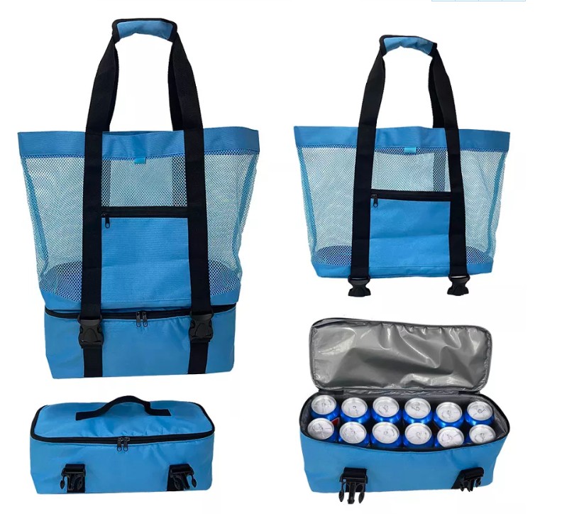2 In 1 Beach Bag With Insulated Cooler