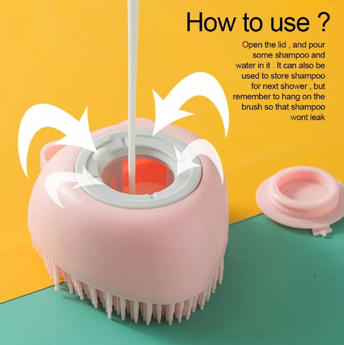 Bath Massage Brush For Dog Cat Pet view 2