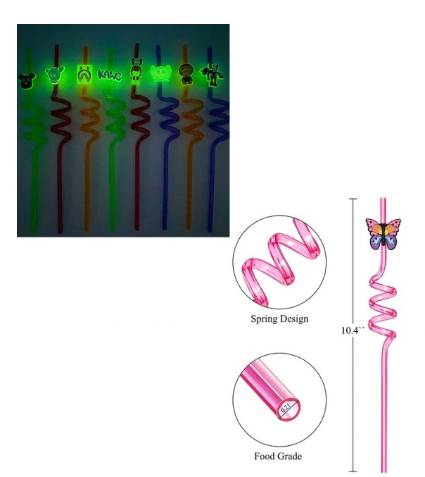 Straw w/Custom Luminous Toy