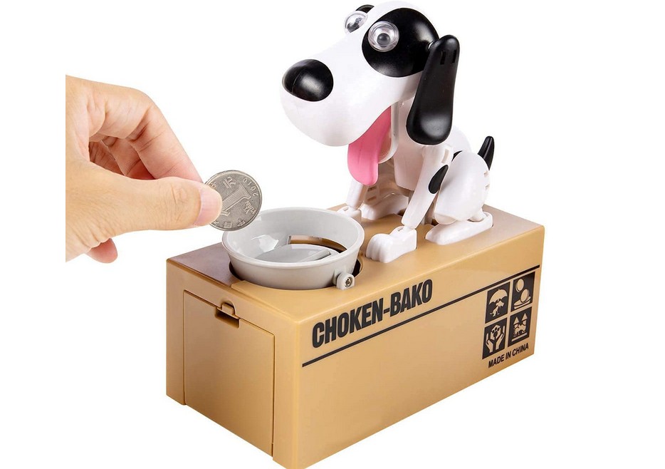 Dog Coin Bank, Dog Can Sound Shake Heads Tail Ears Rotating