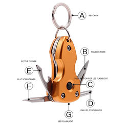 Multi-Keychain Tool w/ Flashlight view 2