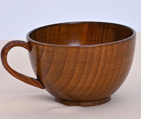 12Oz.Eco Friendly Custom Jujube Wood Cup With Handle