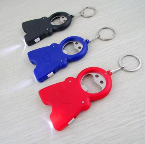 3 in 1 Multi-Keychain with Opener, 39" tape measure and LED Flashlight view 2