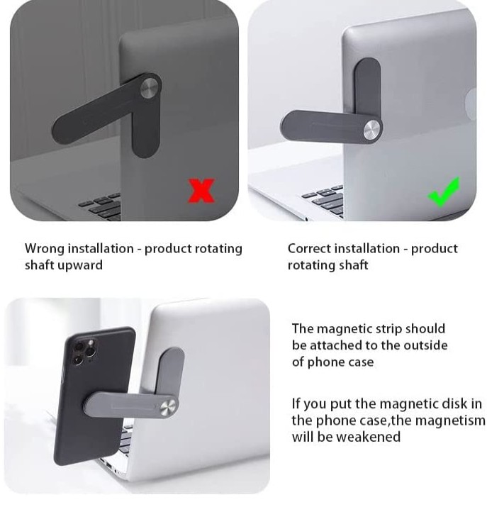 Laptop Expansion Brackets Phone Stand Adjustable Magnetic Phone Holder view 2