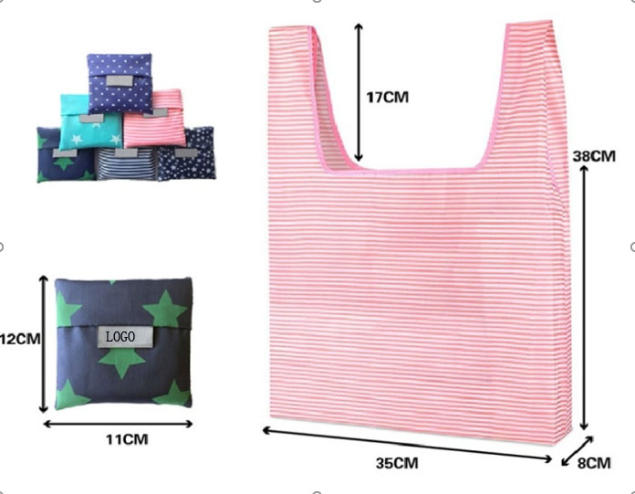 Bargain Price Custom Tote Bag Foldable into Pouch