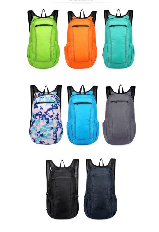 Economy Custom Outdoor Backpack Foldable into Pouch view 4