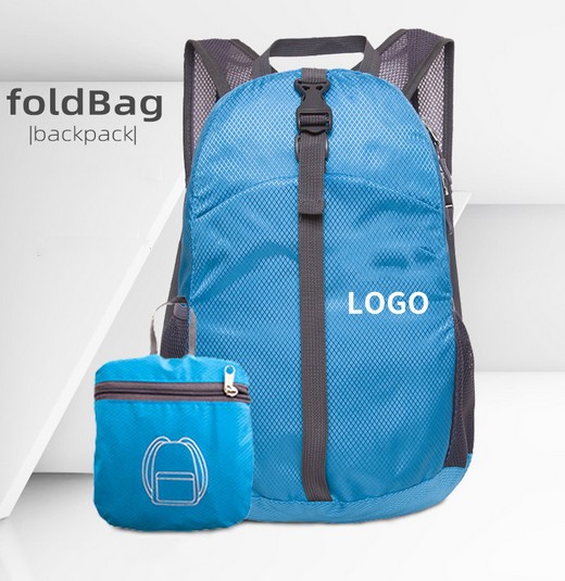 Economy Custom Outdoor Waterproof Backpack Foldable into Pouch