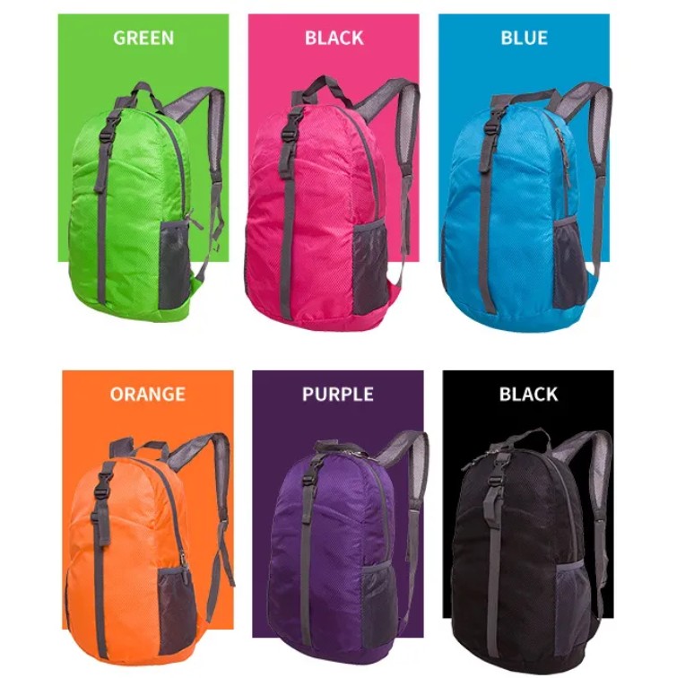 Economy Custom Outdoor Waterproof Backpack Foldable into Pouch view 2