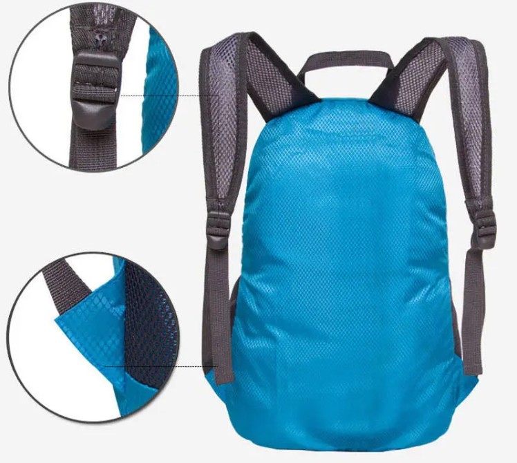 Economy Custom Outdoor Waterproof Backpack Foldable into Pouch view 3