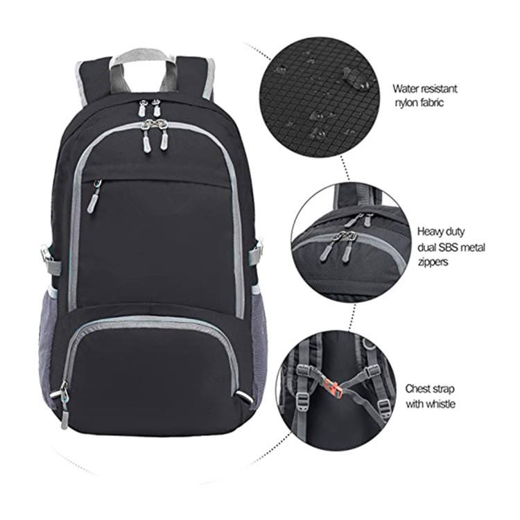 Custom Waterproof Backpack, Lightweight & Foldable into Pouch view 2