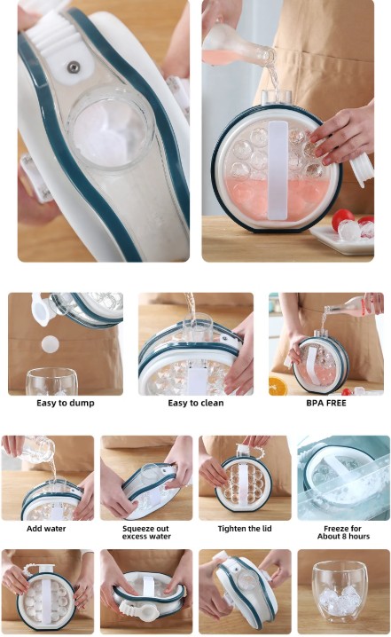 2 in 1 Ice Ball Maker Molds & Kettle view 2