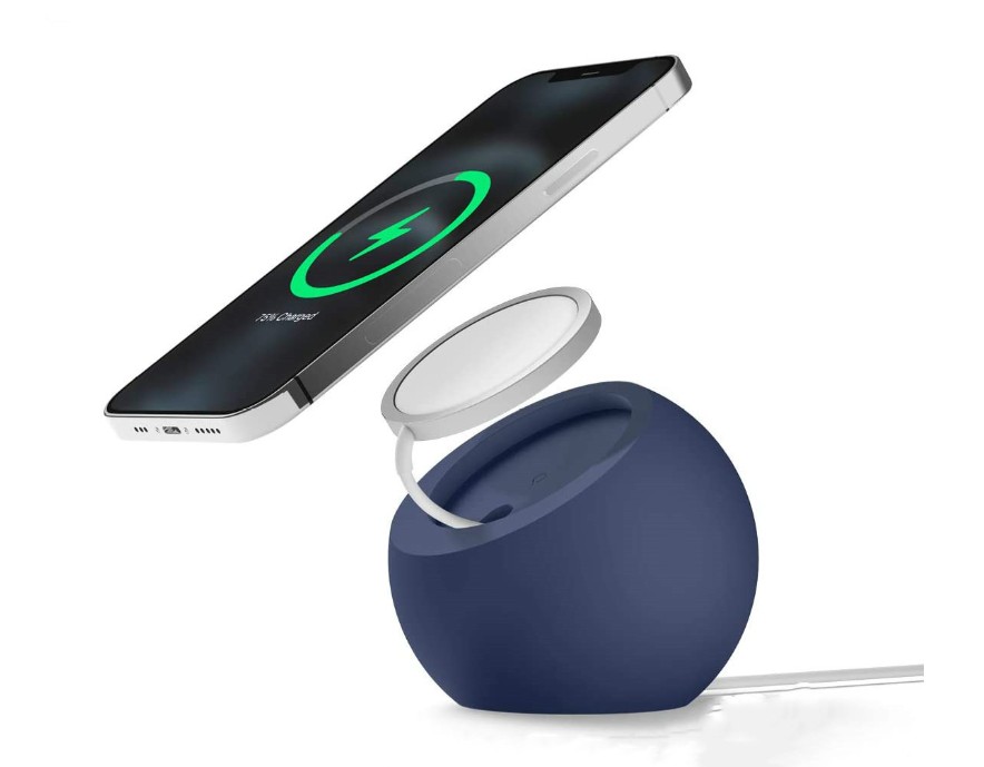 Custom Spherical Desktop Wireless Charger Silicone Holder for MagSafe