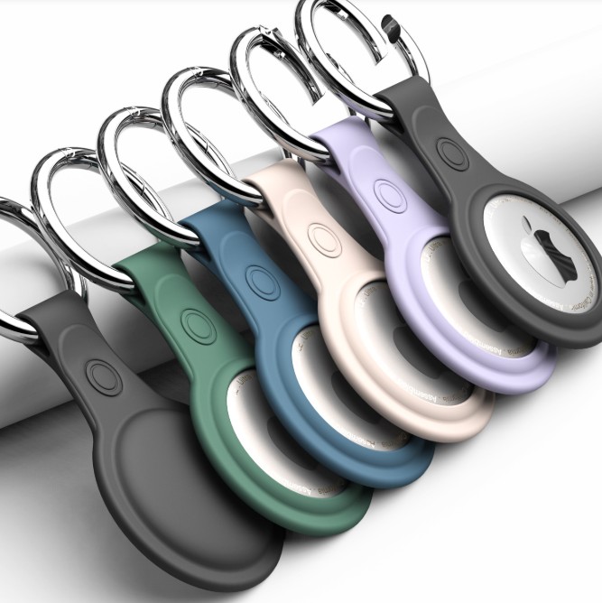 Custom Silicone Airtag Case w/ Keychain view 2