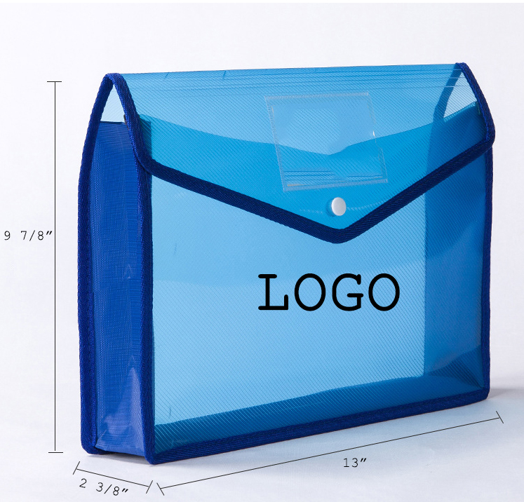 A4 Transparent Twill Three-Dimensional File Bag