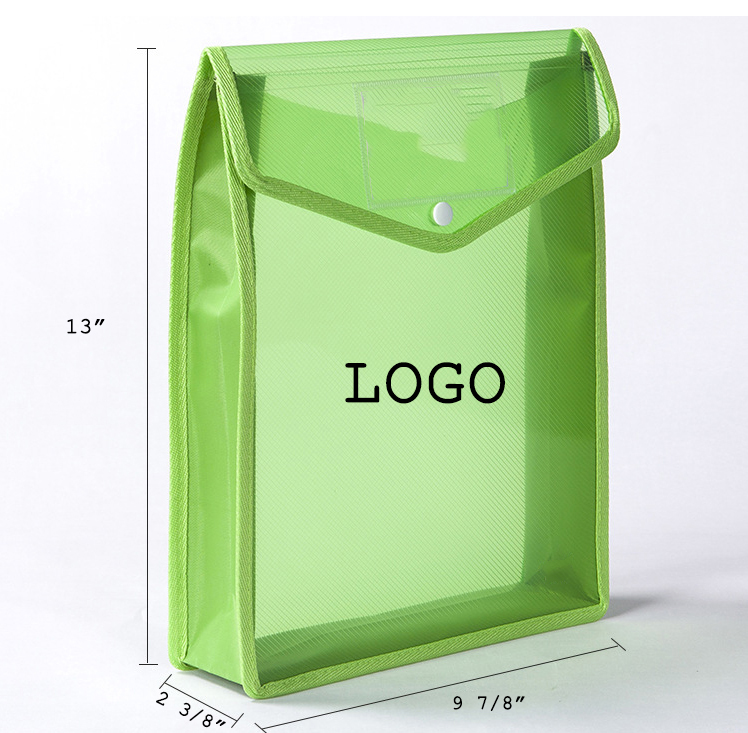 A4 Transparent Twill Three-Dimensional File Bag