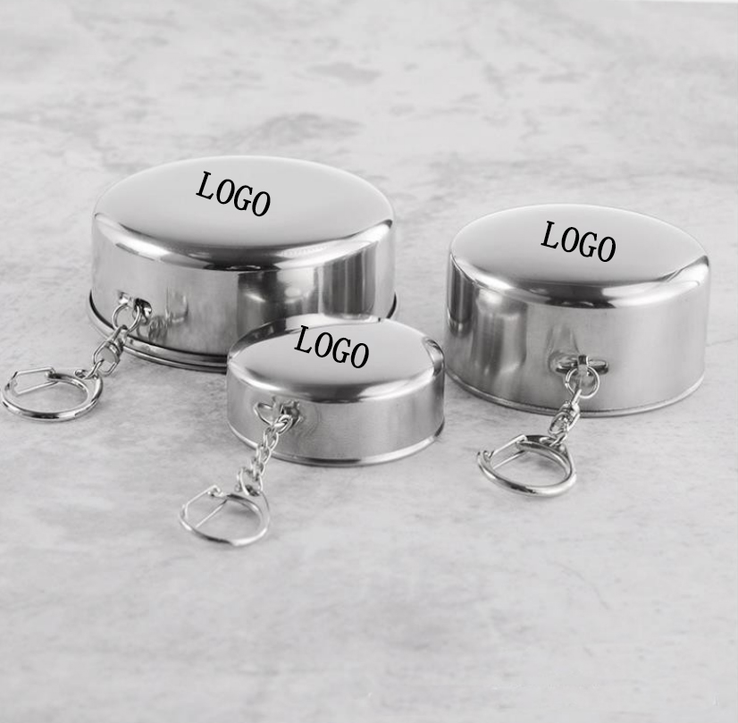 150ML Stainless Steel Telescopic Folding Mug With Keychain view 2