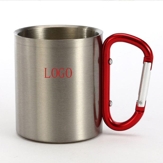 7.4 oz Stainless Steel Travel Mug With Mountaineering Buckle