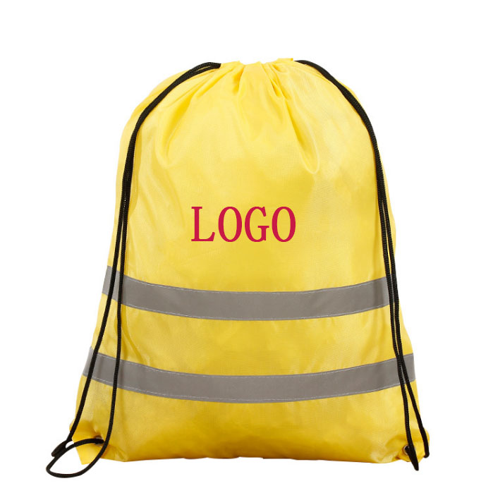 Reflective Stripes Drawstring Backpack