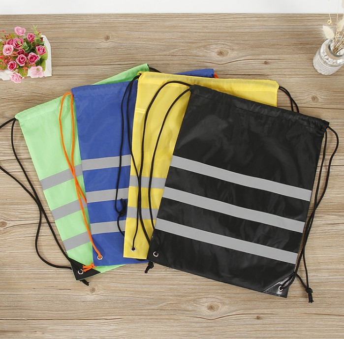 Reflective Stripes Drawstring Backpack view 2