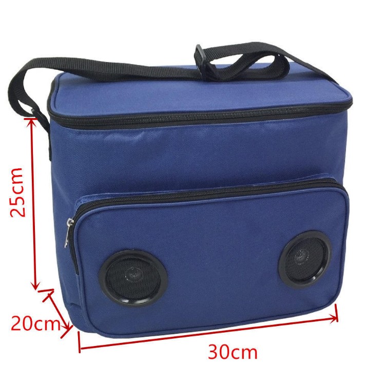Zipper Insulated Lunch Tote Bags With Bluetooth Audio view 3