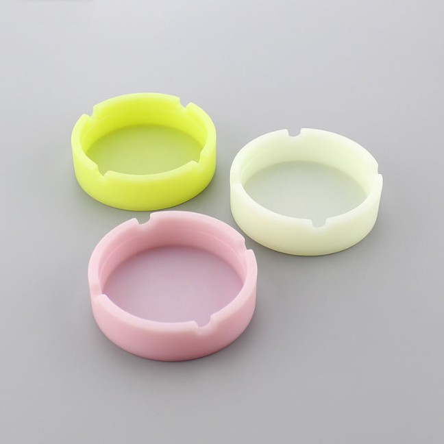 Round Silicone Ashtray With Luminous view 2
