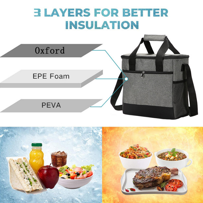 Insulated Lunch Cooler Bag Tote Bag view 2