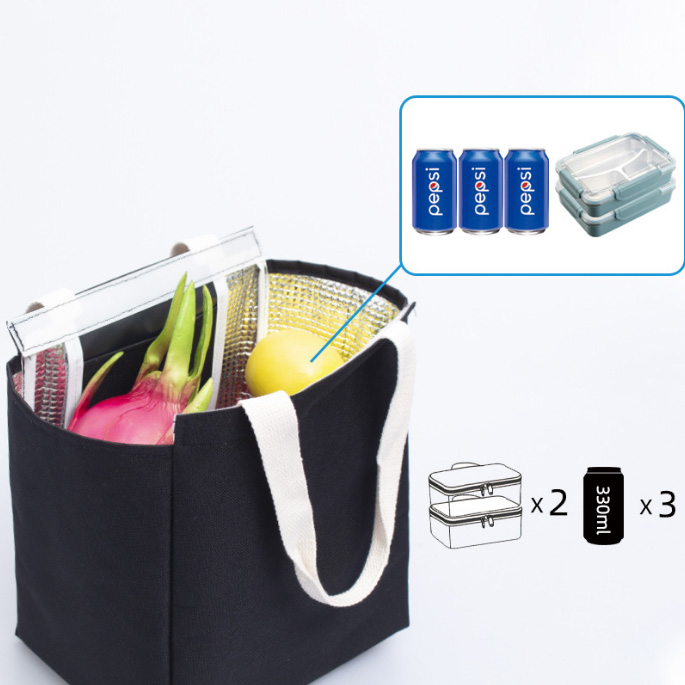Oxford Cloth Portable Tote Lunch Insulation Bag view 2