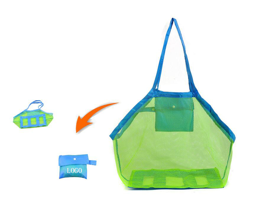 Portable Foldable Beach Mesh Tote Bag