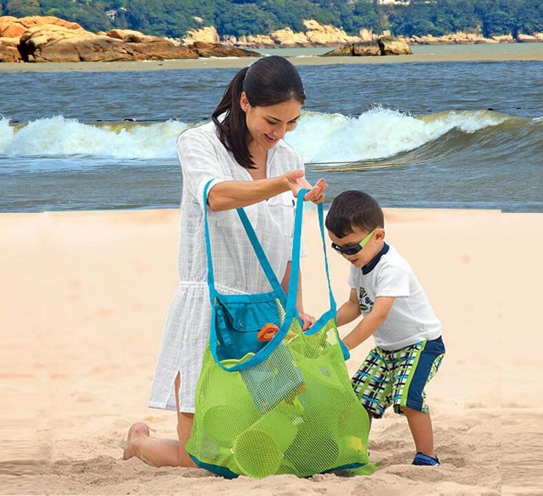 Portable Foldable Beach Mesh Tote Bag view 3
