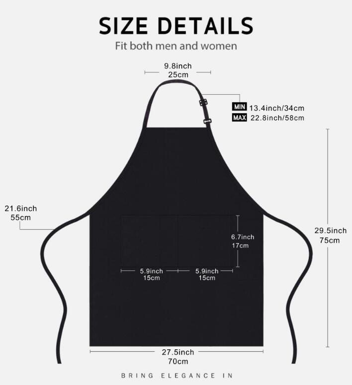 Adjustable Neck 2-Pocket Waterproof Apron view 3