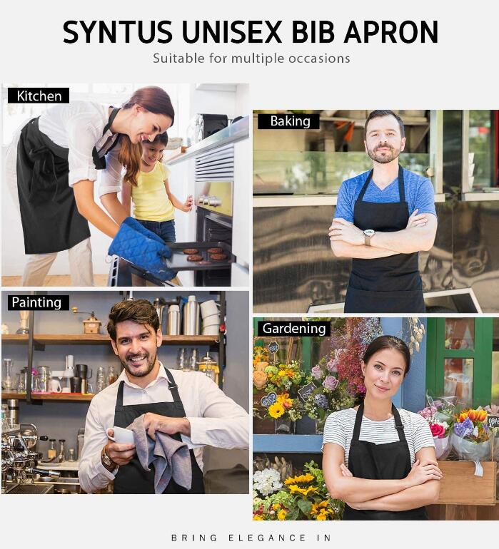 Adjustable Neck 2-Pocket Waterproof Apron view 5