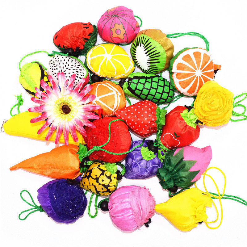 15" W x 23" H Strawberry Shape Folding Shopping Bag view 3