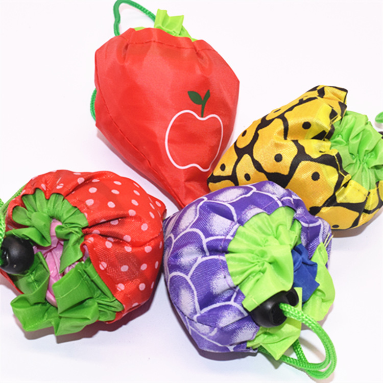 15" W x 23" H Strawberry Shape Folding Shopping Bag view 4
