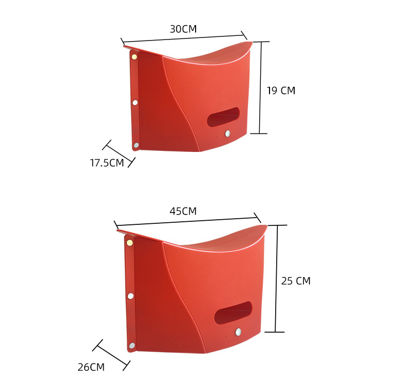 Portable PP Plastic Folding Stool/Outdoor Fishing Chair/Fruit Basket view 2