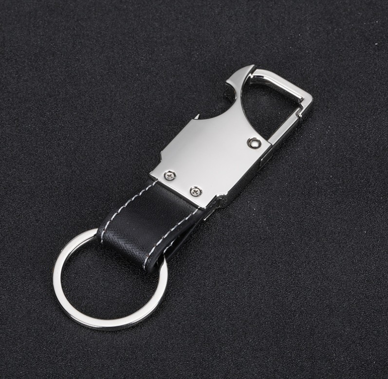 Metal Pu Key Chain With Bottle Opener/Key Tag/Key Holder view 2