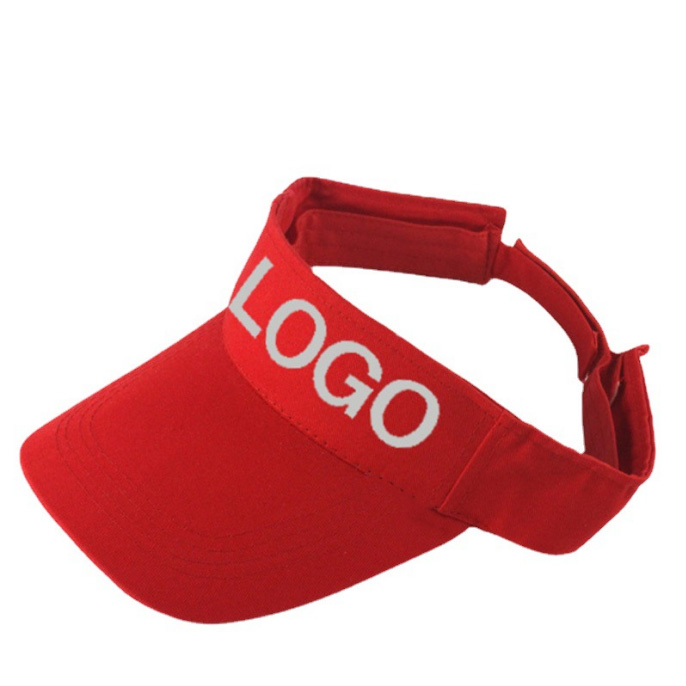 Custom Cotton Sports Sun Visor Cap With Velcro