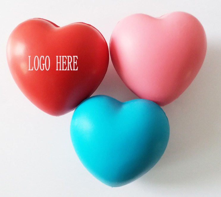 PU Love Heart Peach Stress Relief Toy Ball