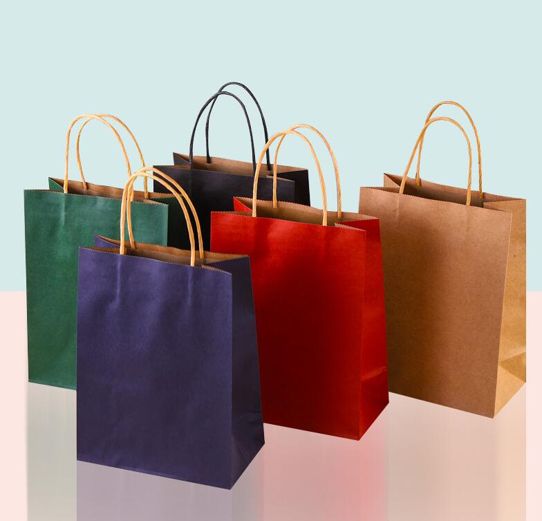 8 1/4" X 4 3/8" X 10 5/8" Middle Customizable Paper Bags