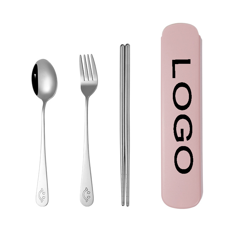 3 in 1 Stainless Steel Flatware Spoon Chopsticks Fork Tableware Set