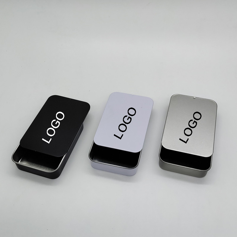 3.14" L x 2" W x 0.6" H Slide-lid Mini Tin