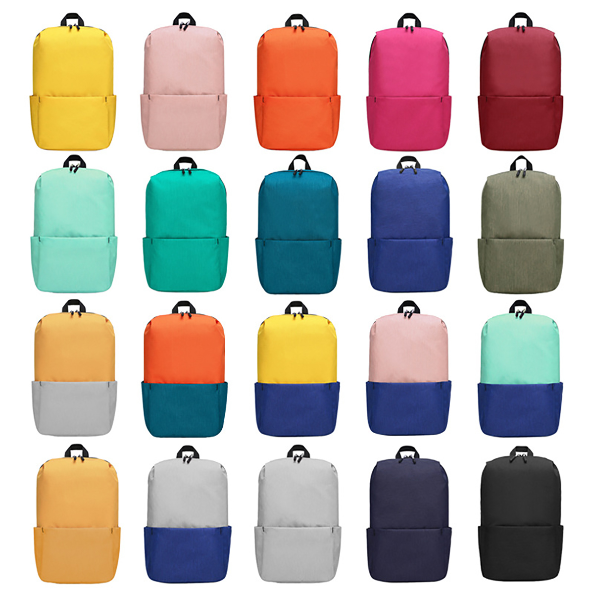 Classical Solid Color Laptop Backpack view 4