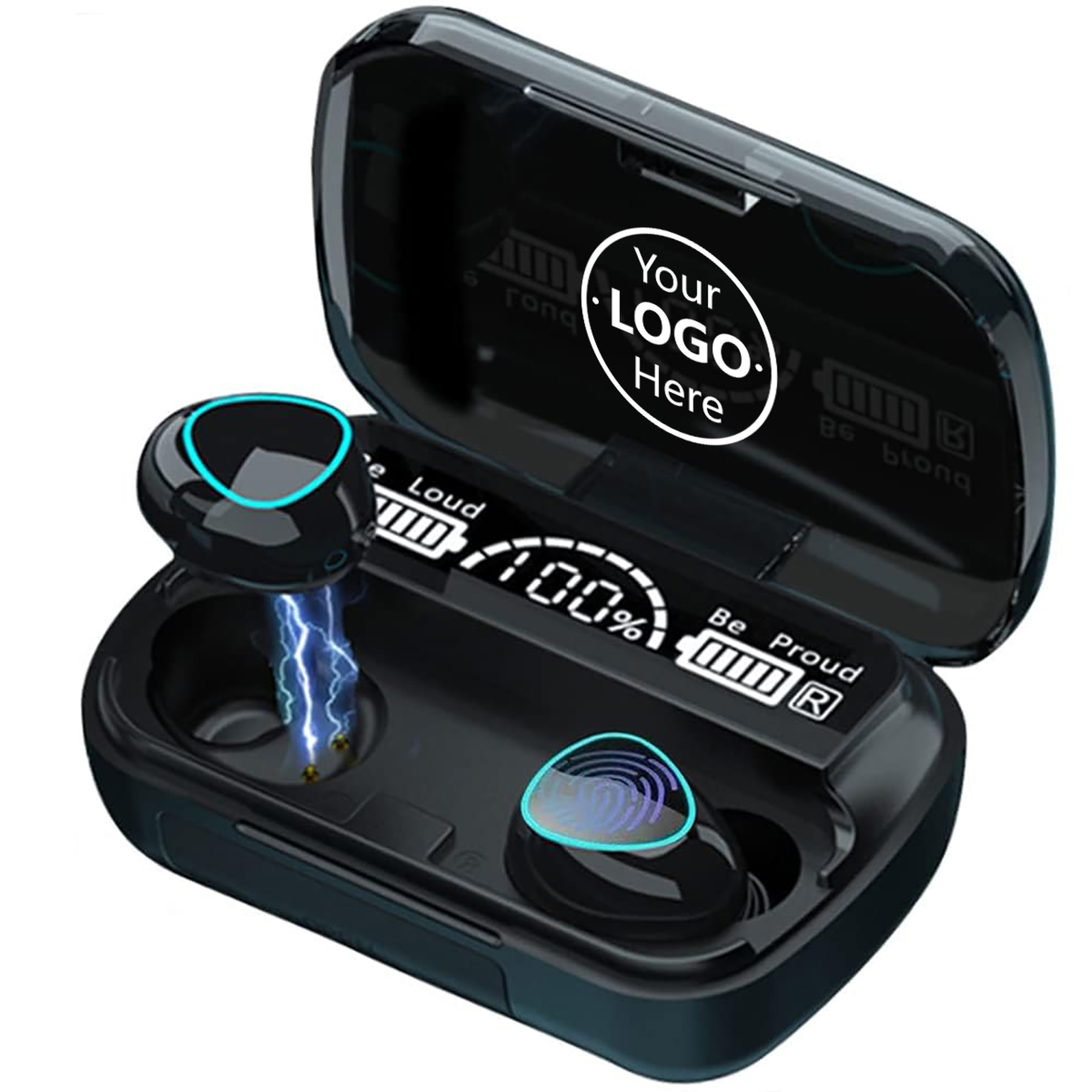 Wireless Ear Buds w/ Charging Bank view 2