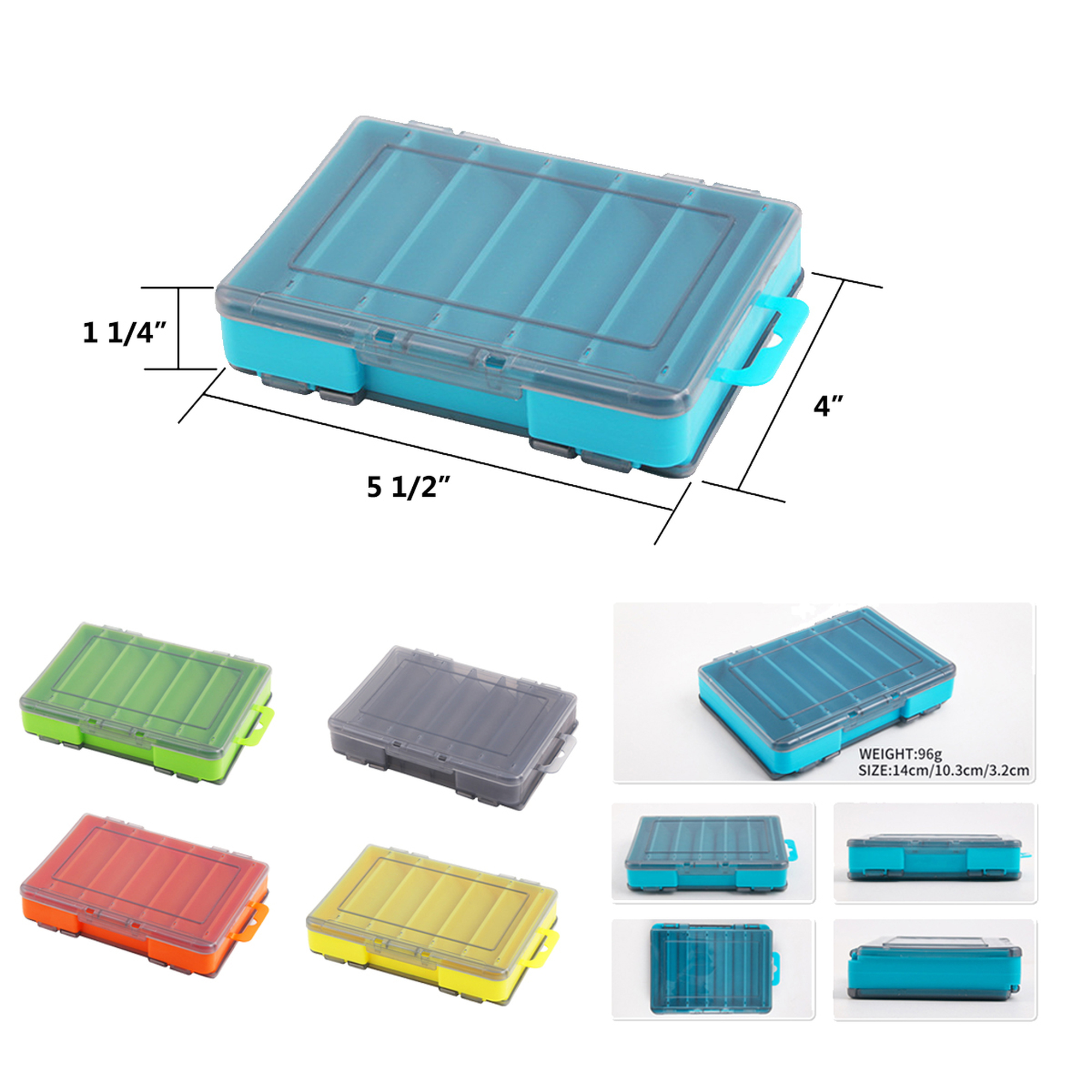 Plastic Lure Packing Case Multi-Fuctional Double Sides Tackle Box view 2