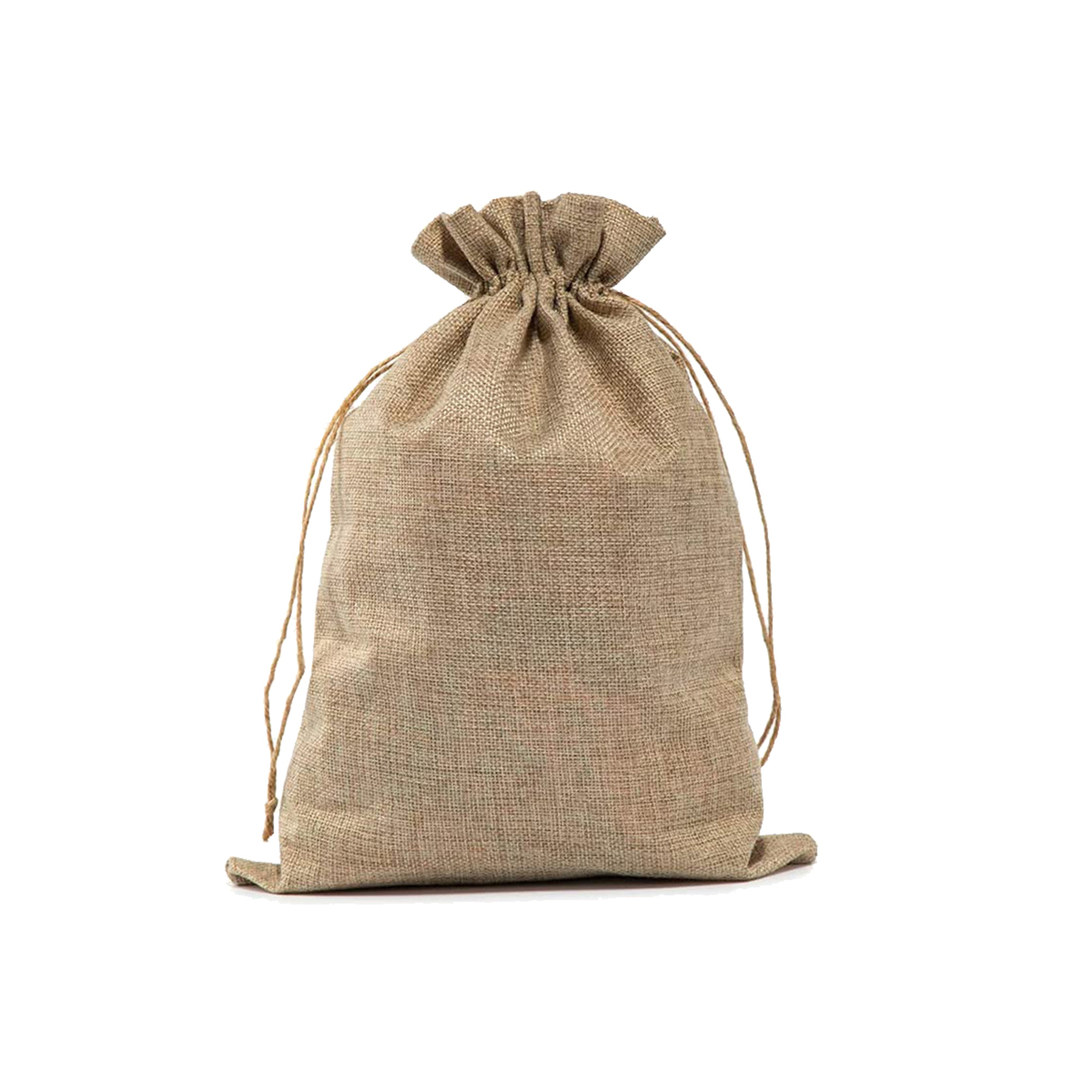 Flax Cord Linen Drawstring Bag Multiple Sizes view 3